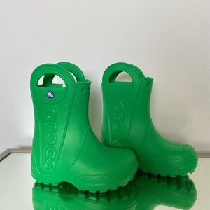 CROCS Kids Green Rain & Snow Boots